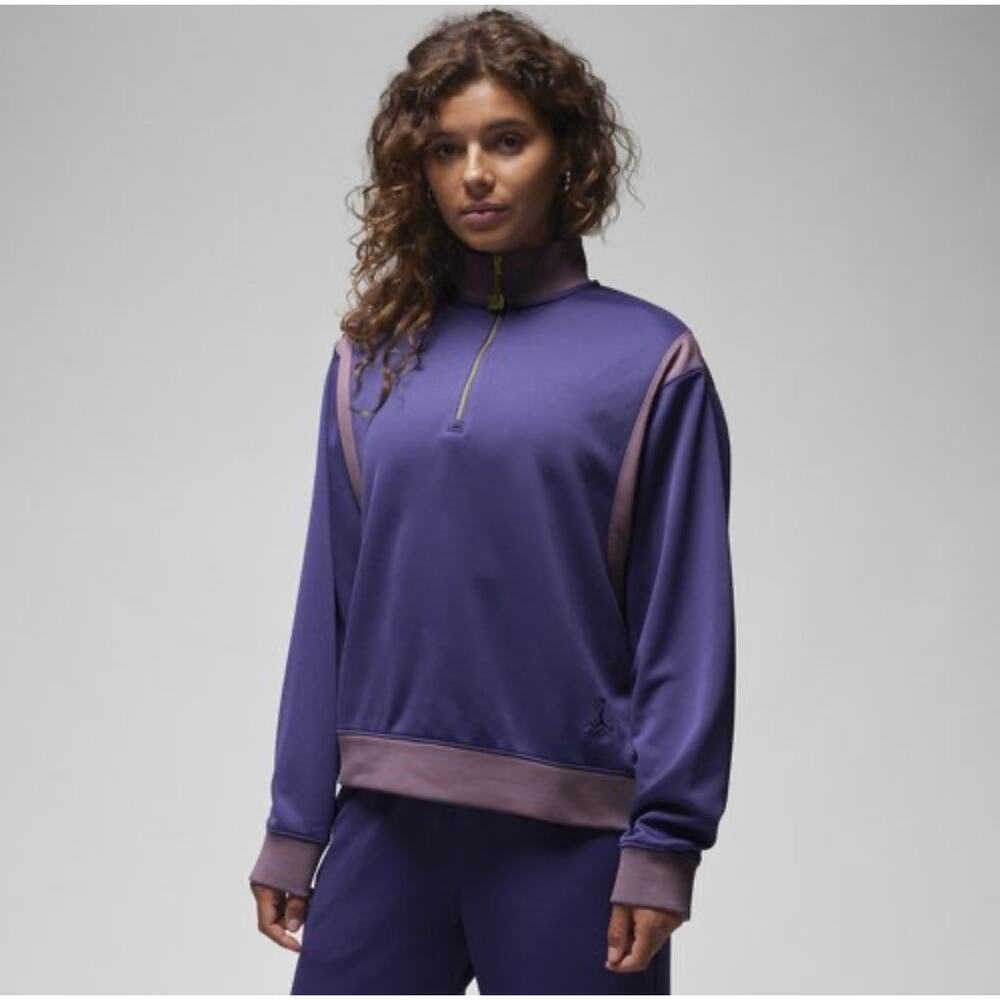 Women's Jordan (Her)itage 1/4 Zip Jacket Purple/Mauve Size Large
